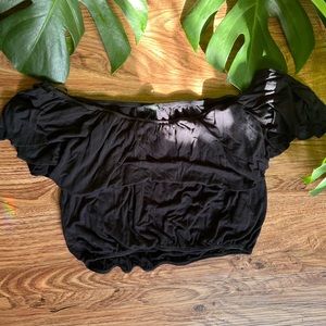 Black Off Shoulder Top